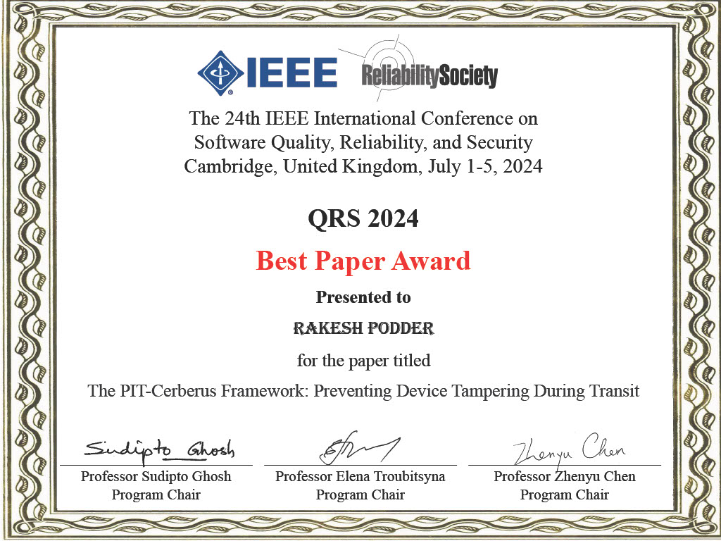 Best Paper Award